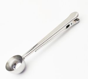 лъжица 2 в 1: мерител за кафе и щипка Silver 